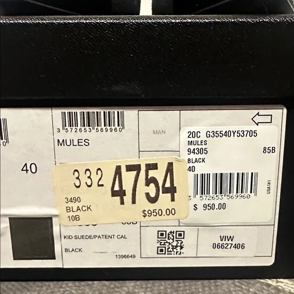 Chanel Black Suede & Patent Leather Mules – Size 40 (With Box) - Picture 3 of 8